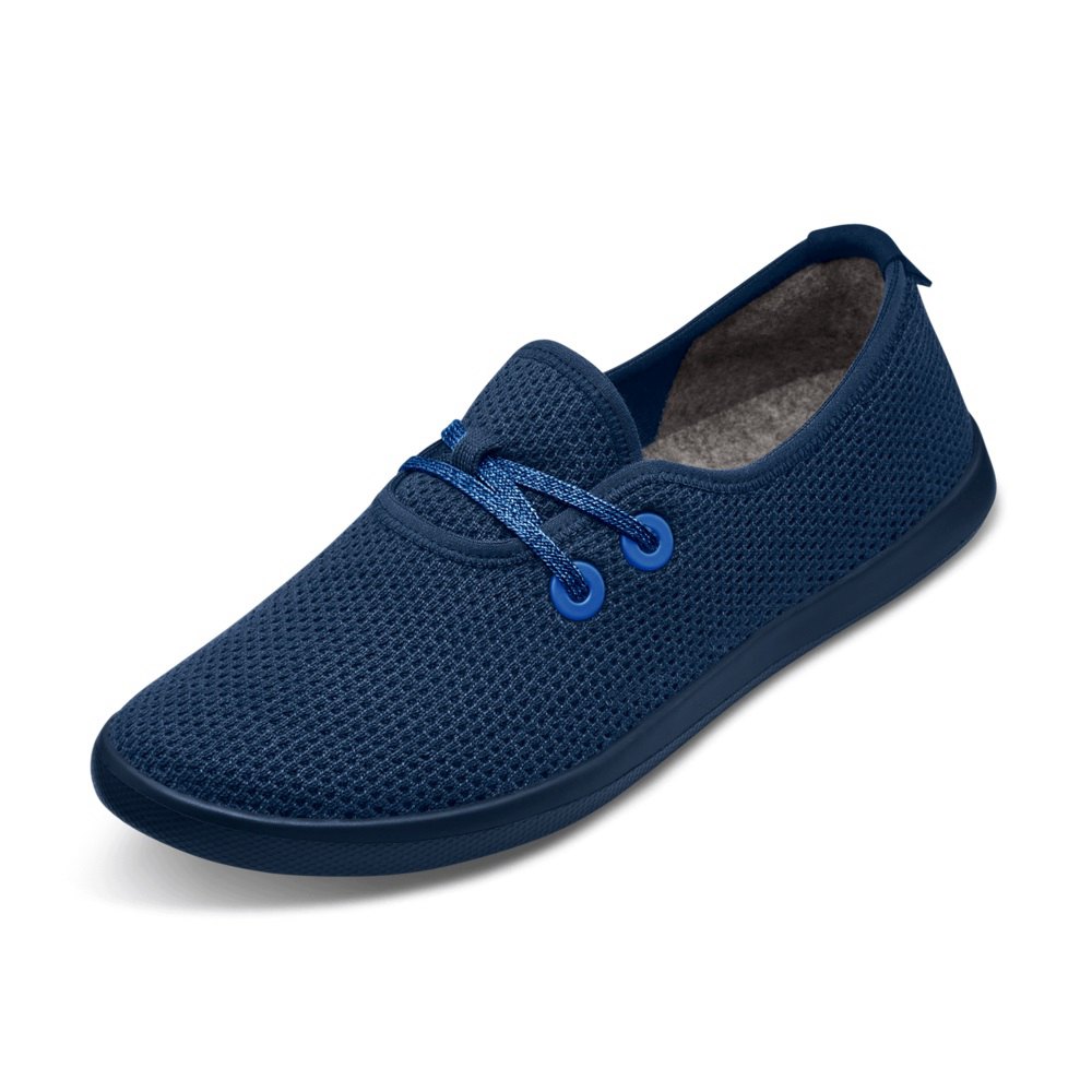 Allbirds Men's Boat Shoes Blue - Tree Skippers - 34218ROQY